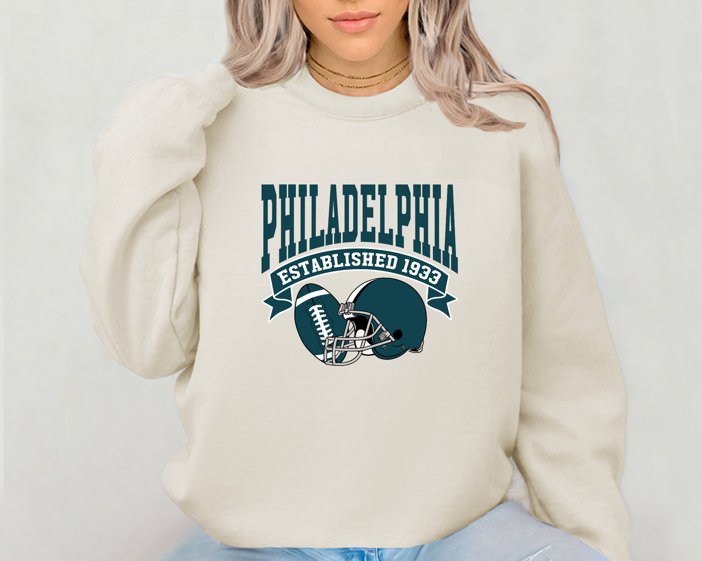 Vintage State Football Sweatshirt Collection - Philadelphia