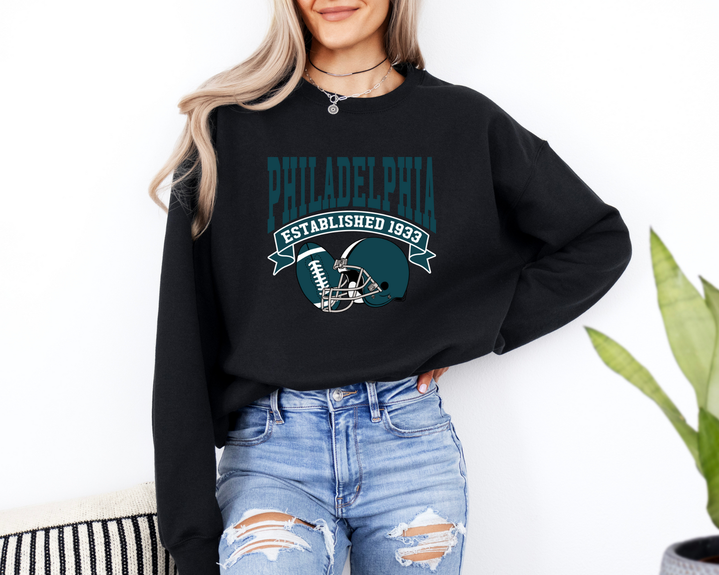 Vintage State Football Sweatshirt Collection - Philadelphia