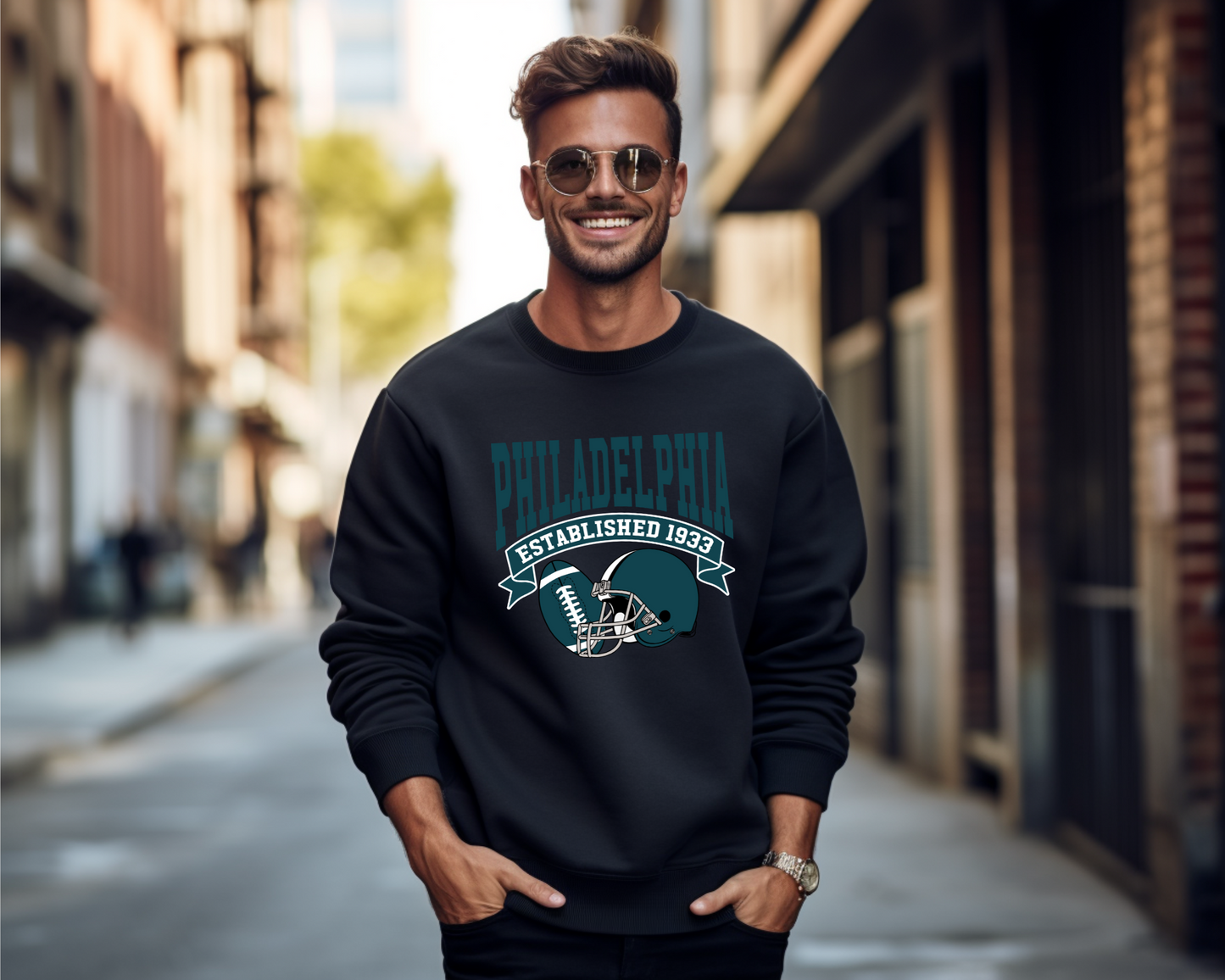 Vintage State Football Sweatshirt Collection - Philadelphia