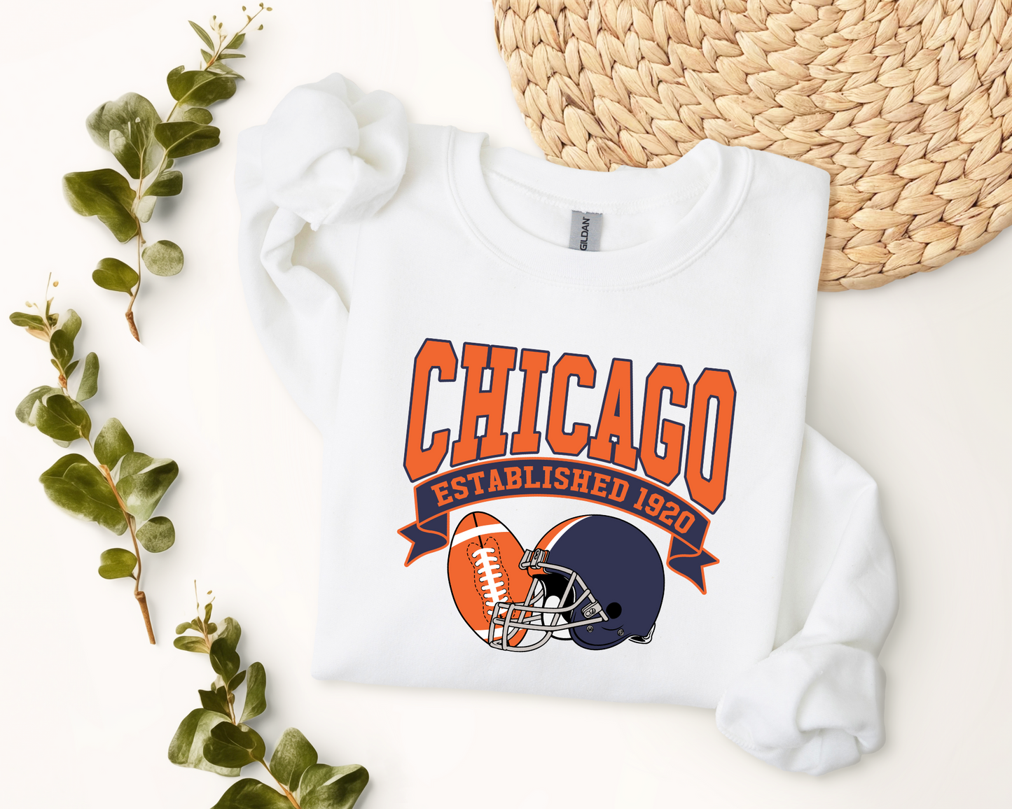 Vintage State Football Sweatshirt Collection - Chicago