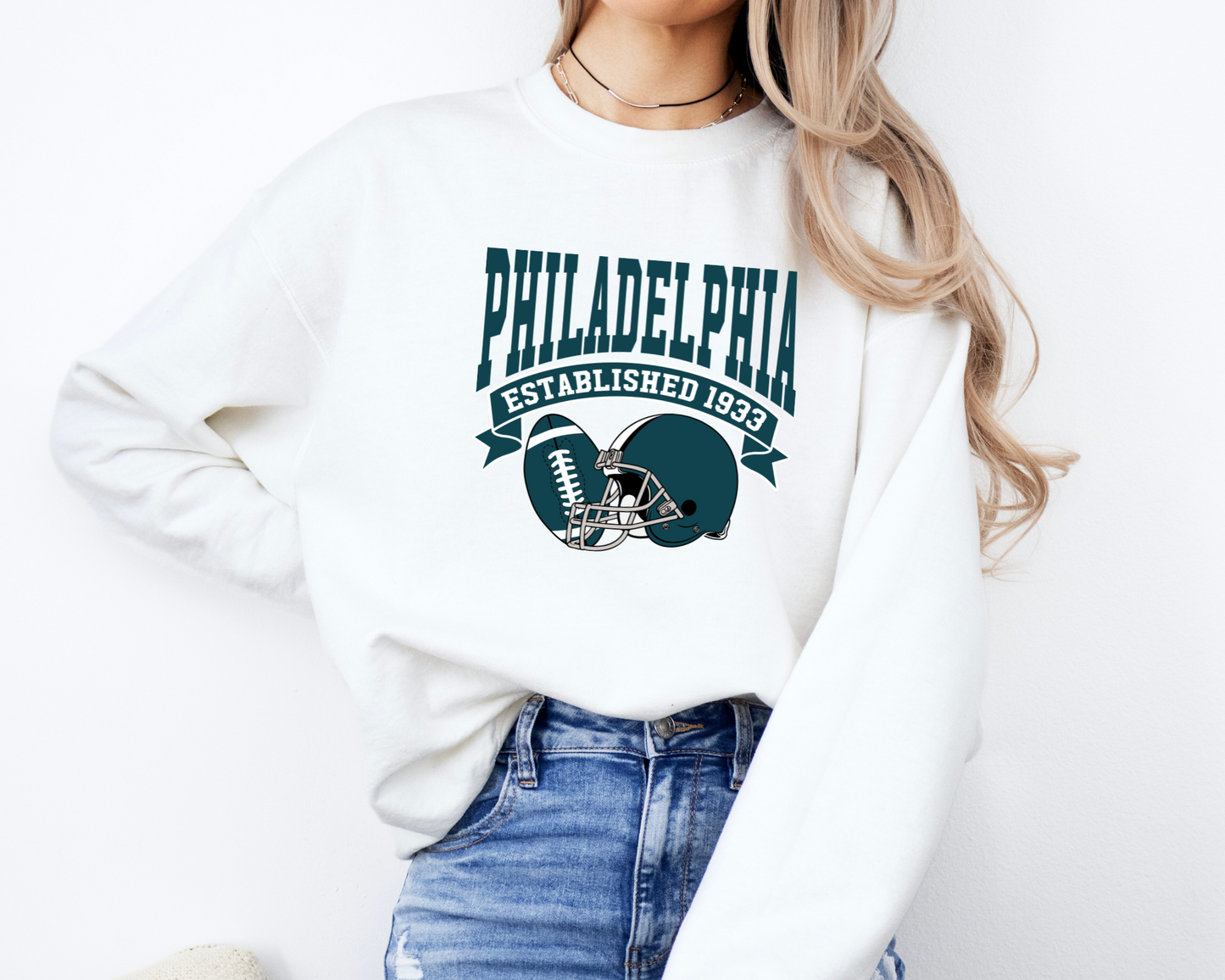 Vintage State Football Sweatshirt Collection - Philadelphia