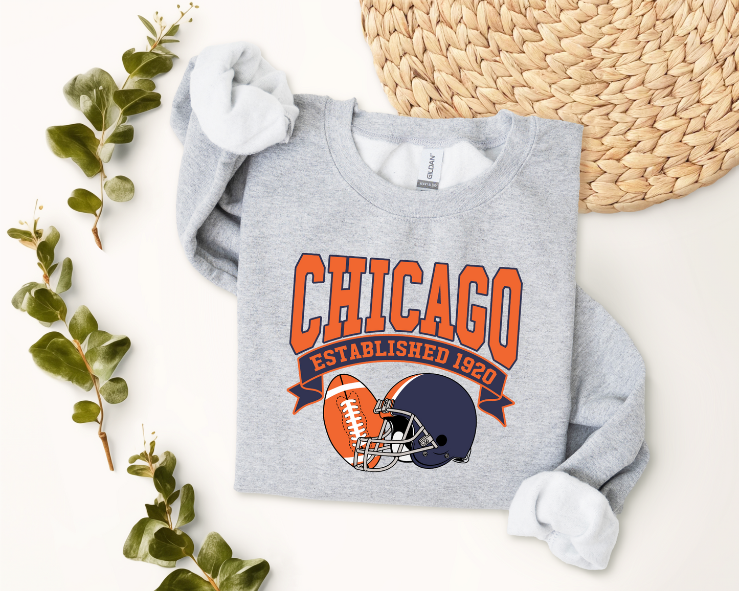 Vintage State Football Sweatshirt Collection - Chicago