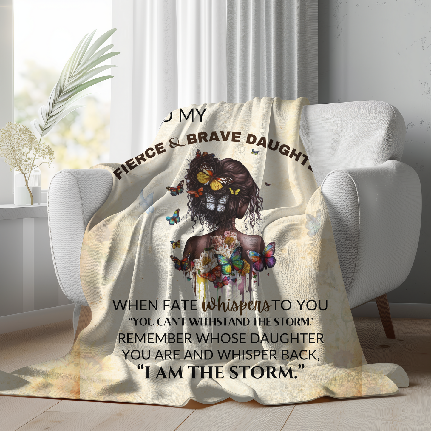 Fierce & Brave - Daughter's Customizable Blanket