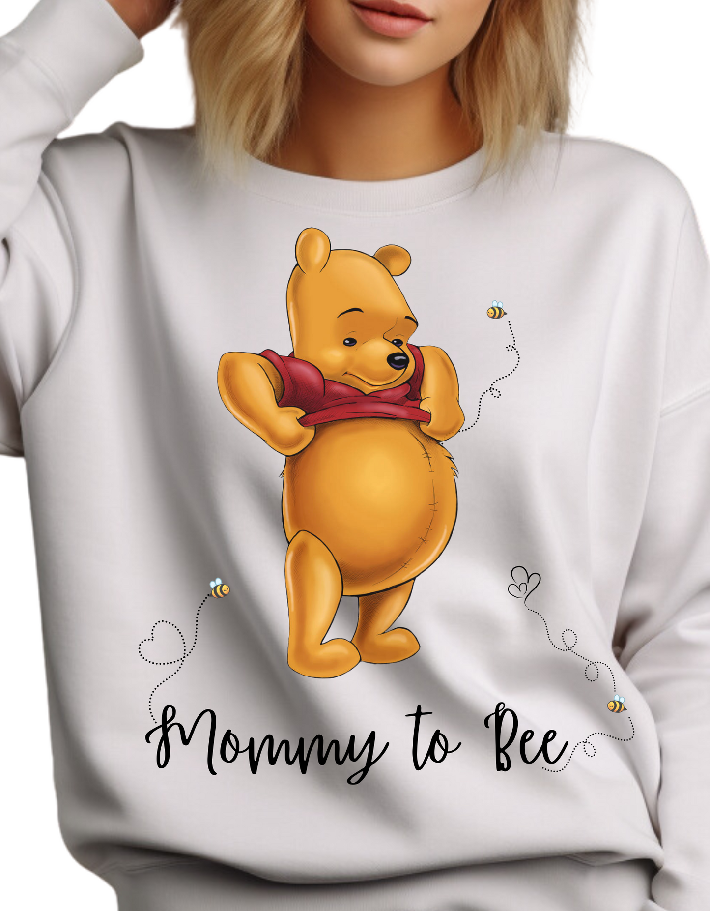 Mommy To Bee Winnie DTF 260gsm Cotton Sweatshirt