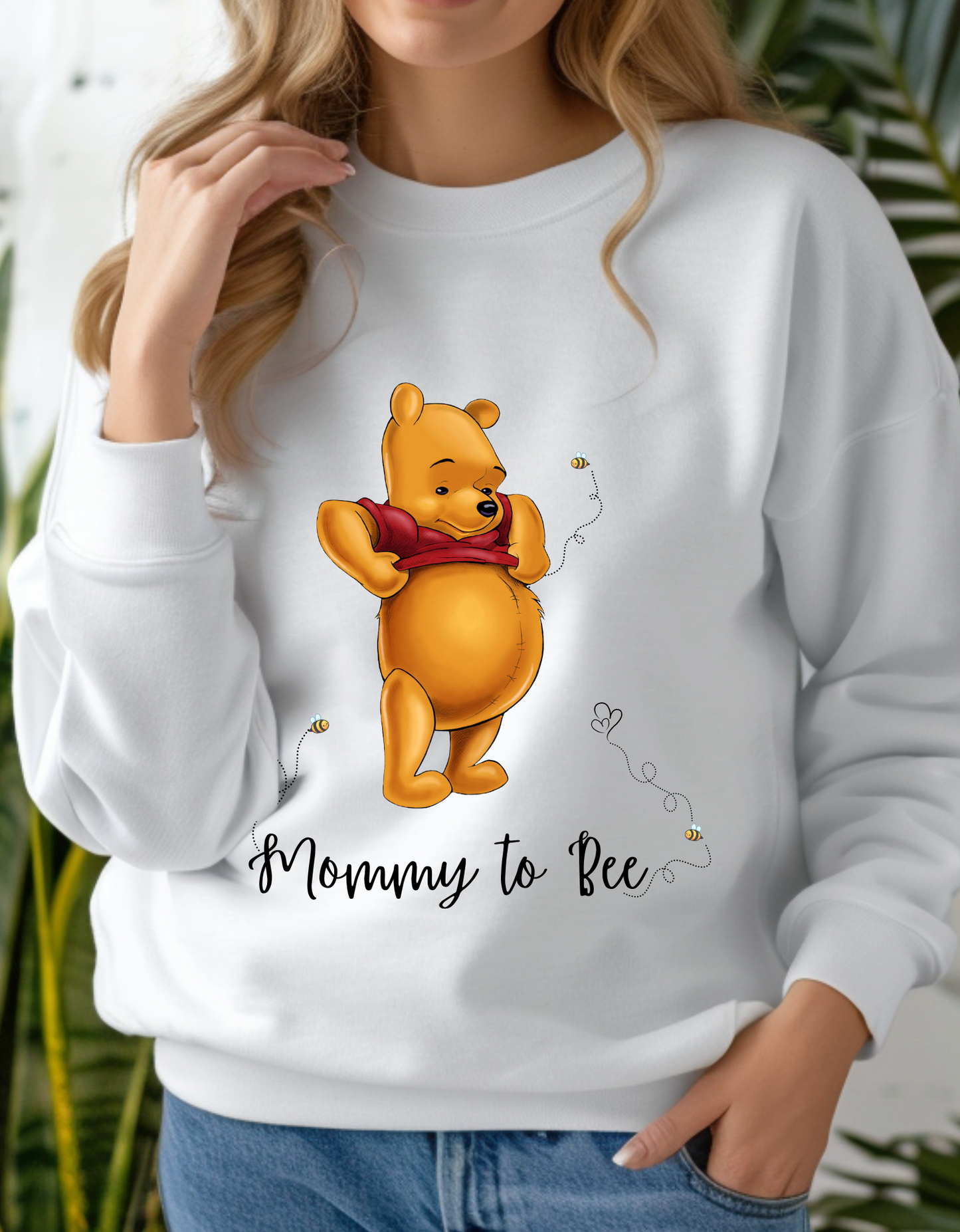 Mommy To Bee Winnie DTF 260gsm Cotton Sweatshirt