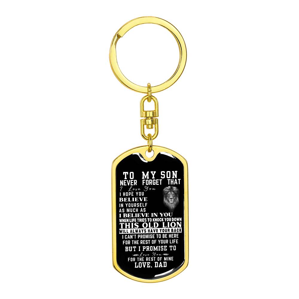 Never Forget - For Son Key Chain