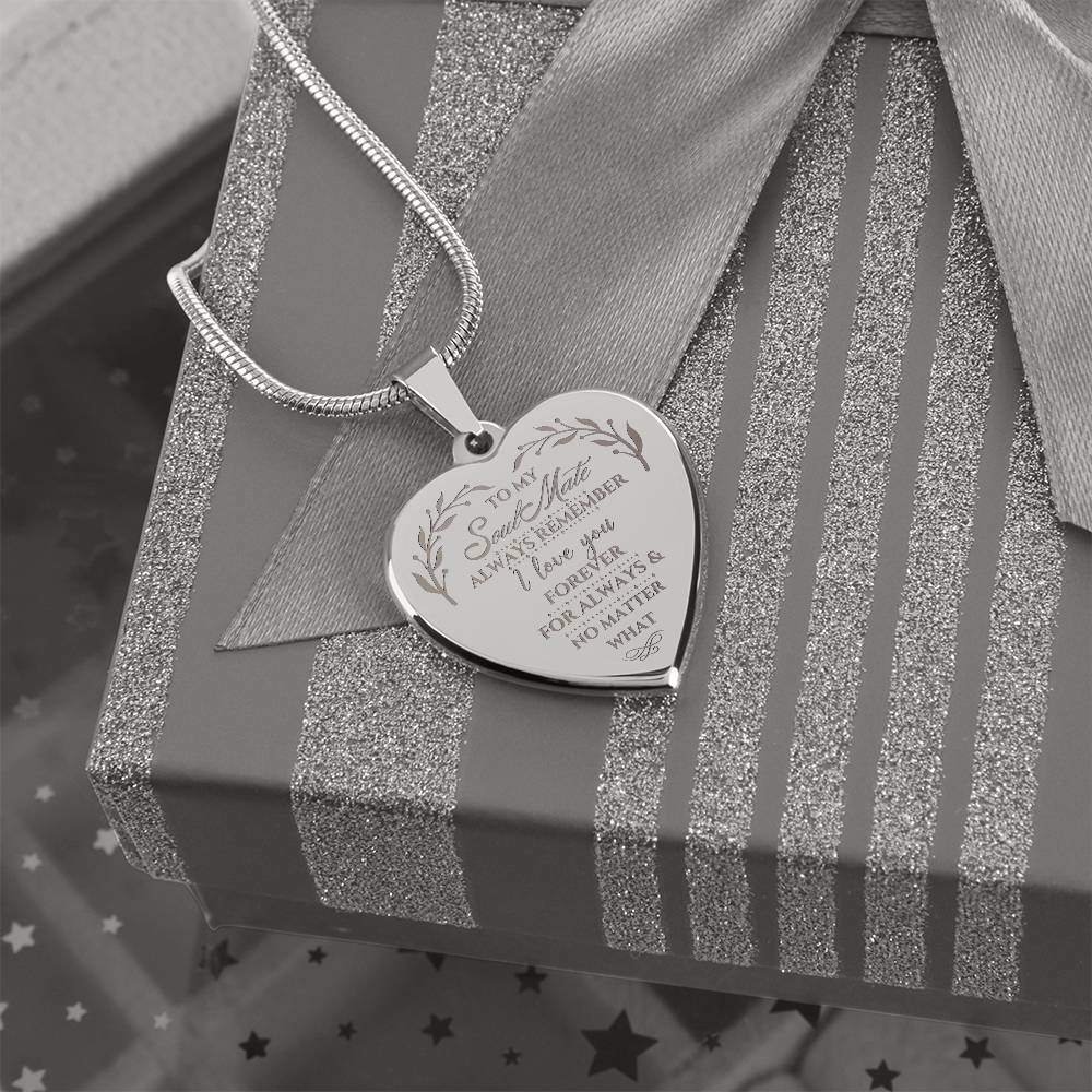 Soulmate Engraved Heart Necklace