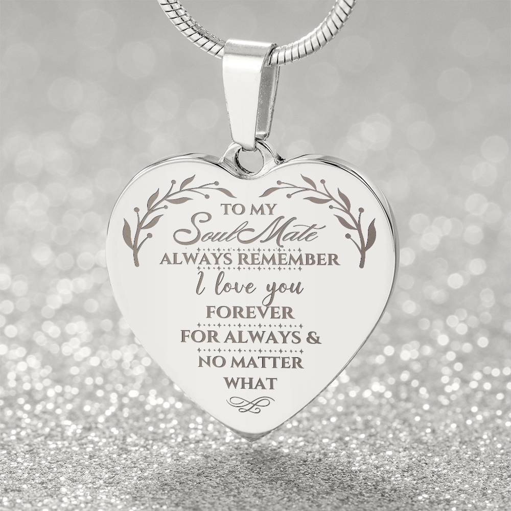 Soulmate Engraved Heart Necklace