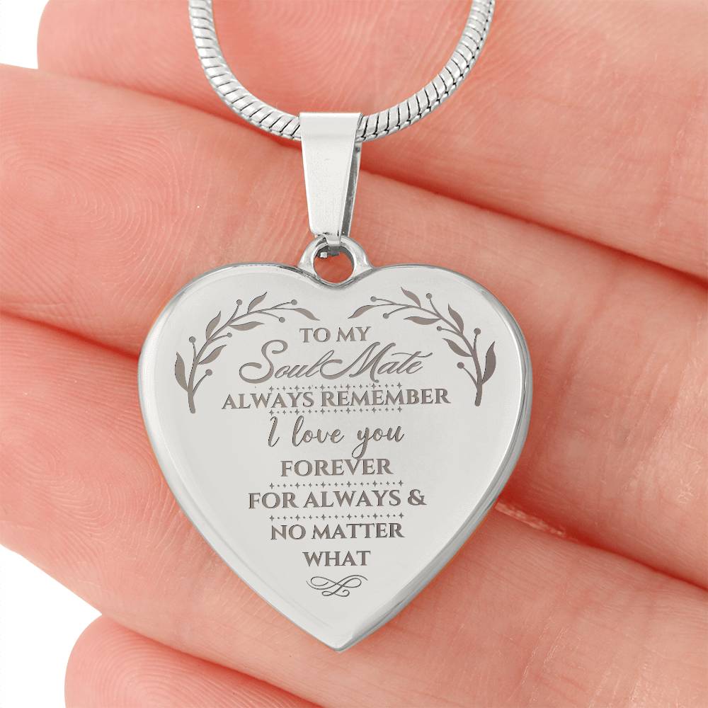 Soulmate Engraved Heart Necklace