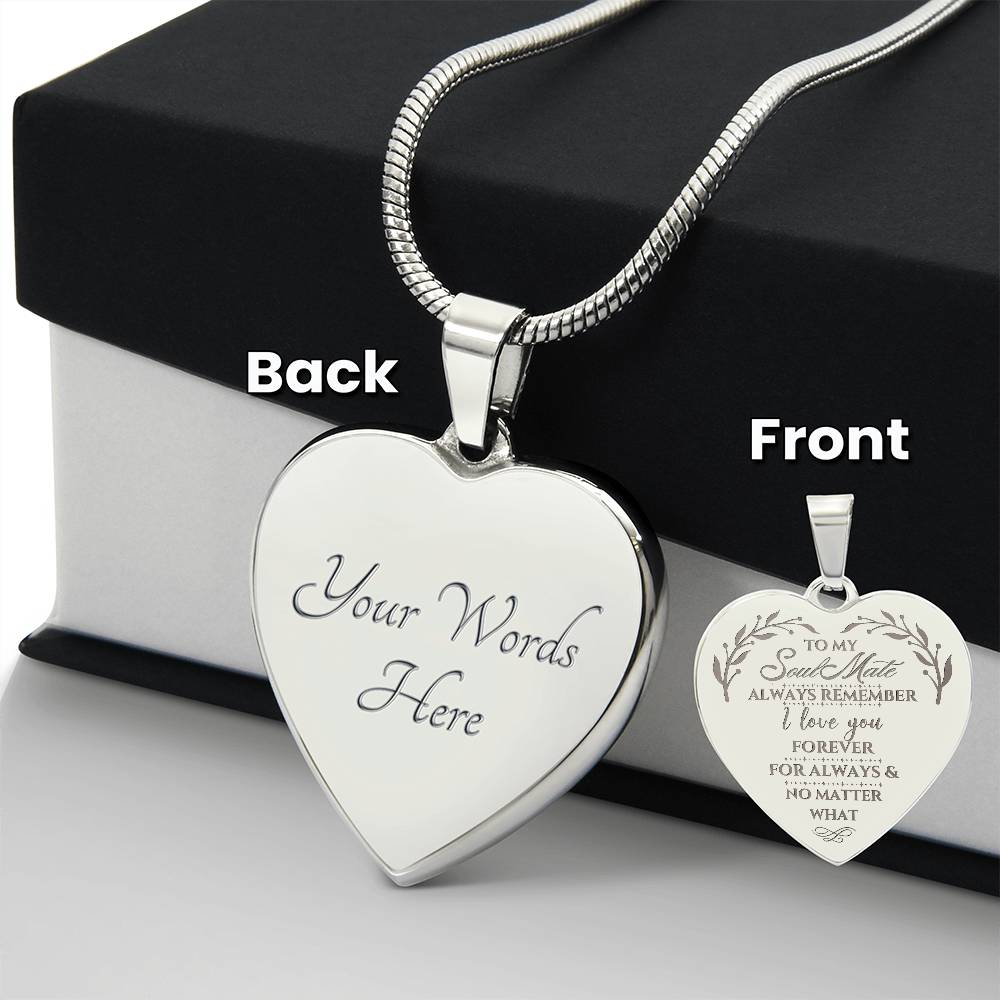Soulmate Engraved Heart Necklace