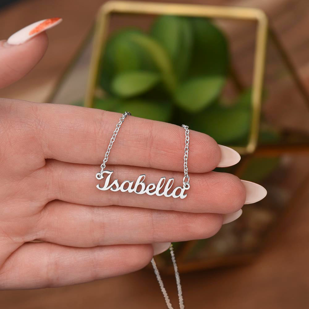 Personalized Sterling Silver or 18K Gold Finish Necklace