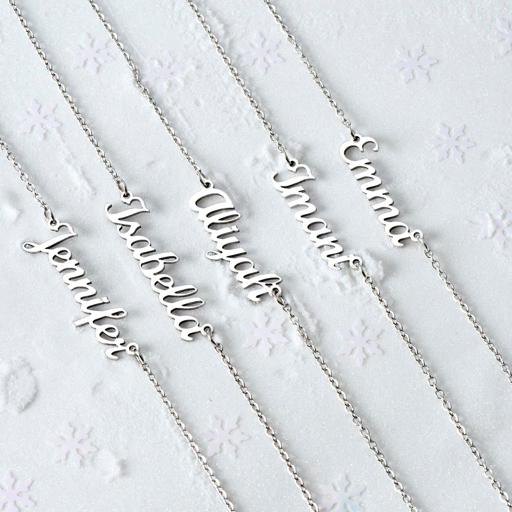 Personalized Sterling Silver or 18K Gold Finish Necklace