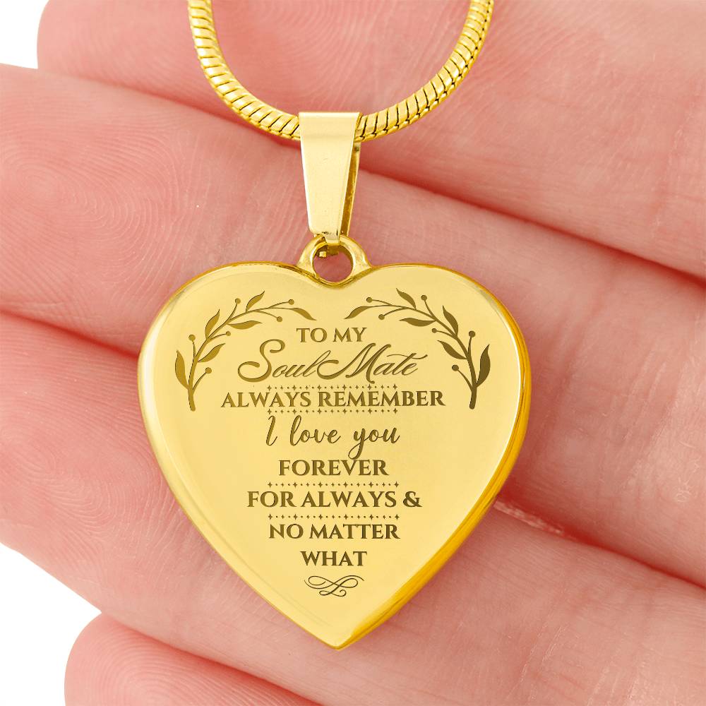 Soulmate Engraved Heart Necklace