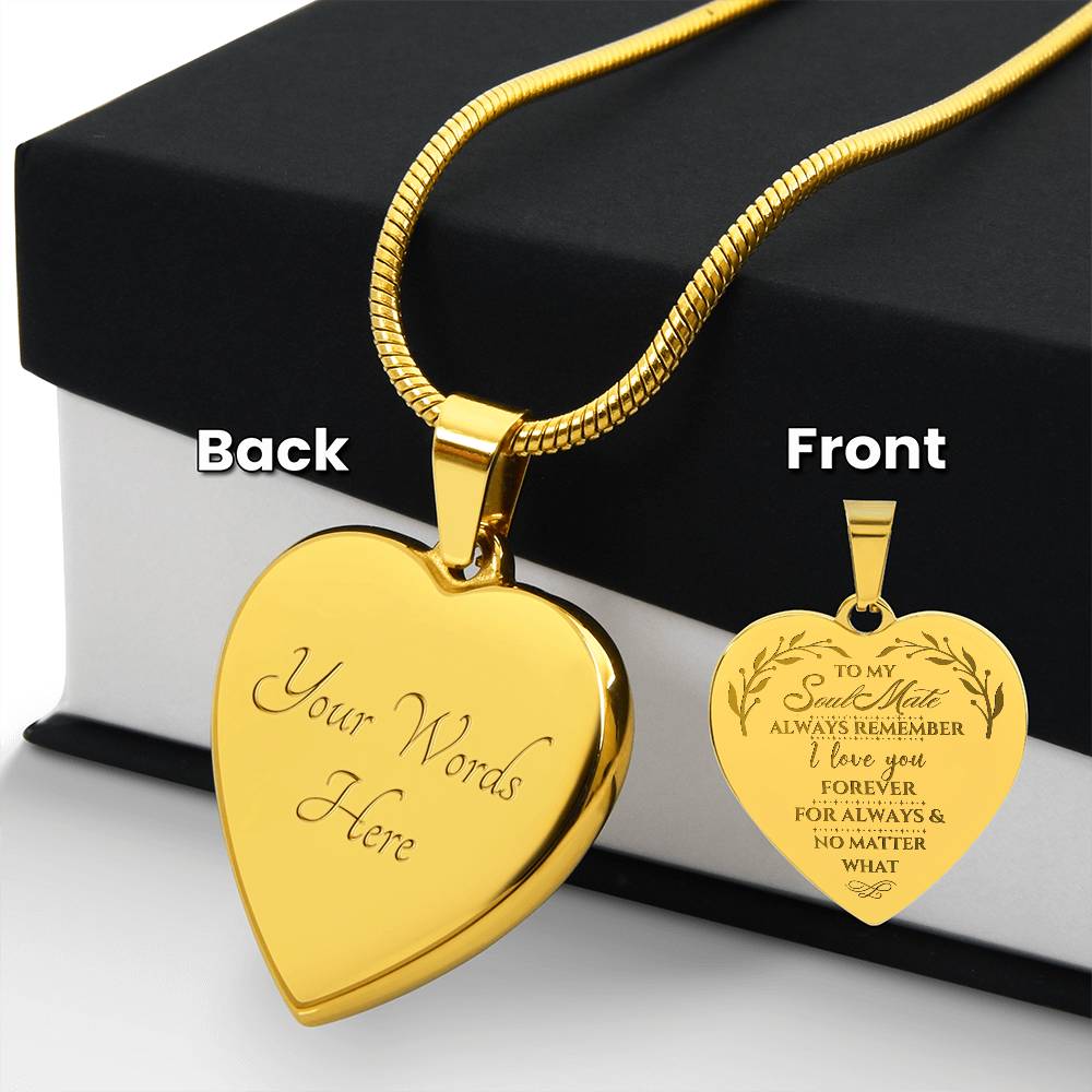 Soulmate Engraved Heart Necklace