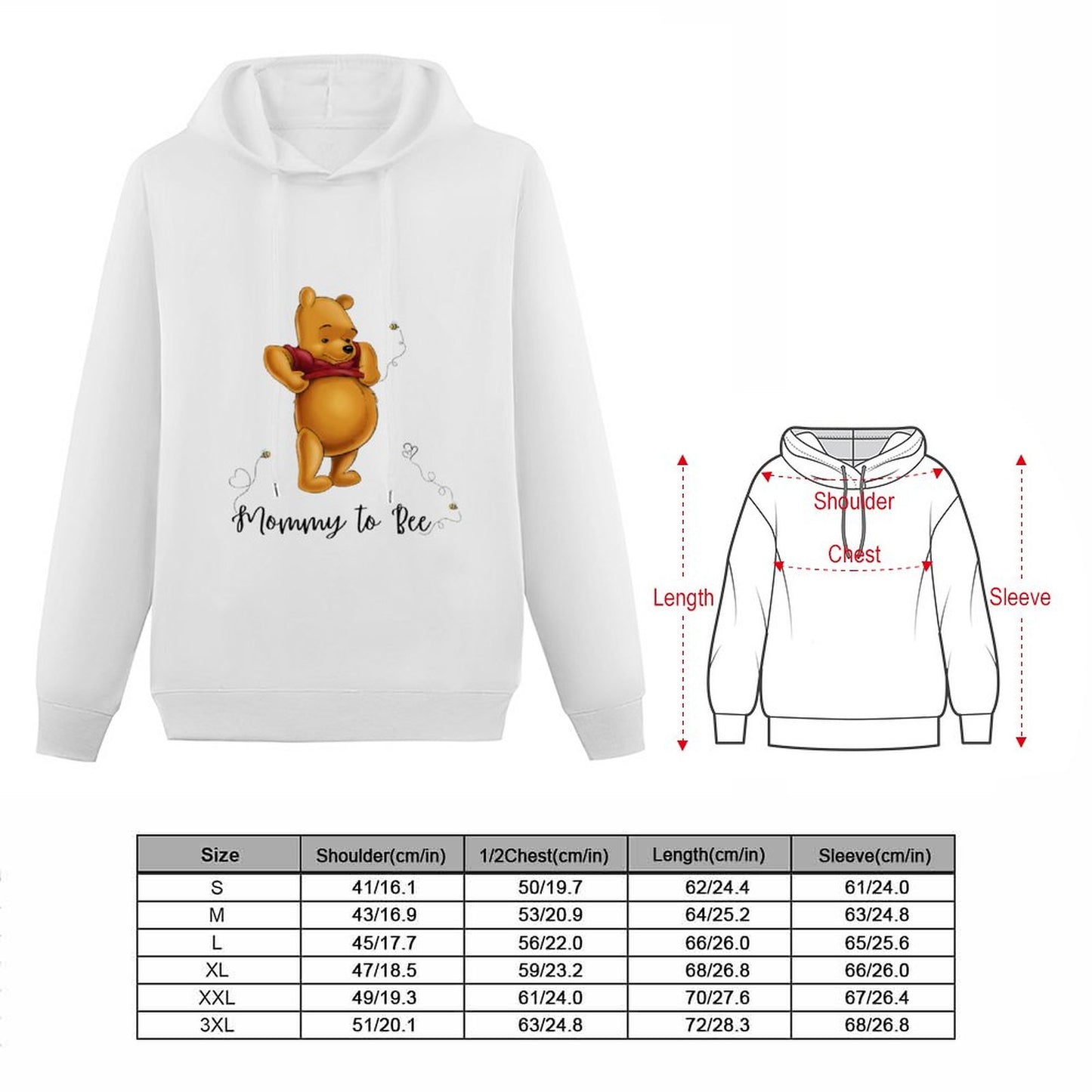 Mommy To Bee - DTG 255gsm Printed Hoodie