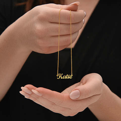 Personalized Sterling Silver or 18K Gold Finish Necklace