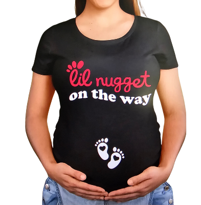 Lil Nugget Women's T-Shirt Blck & Red