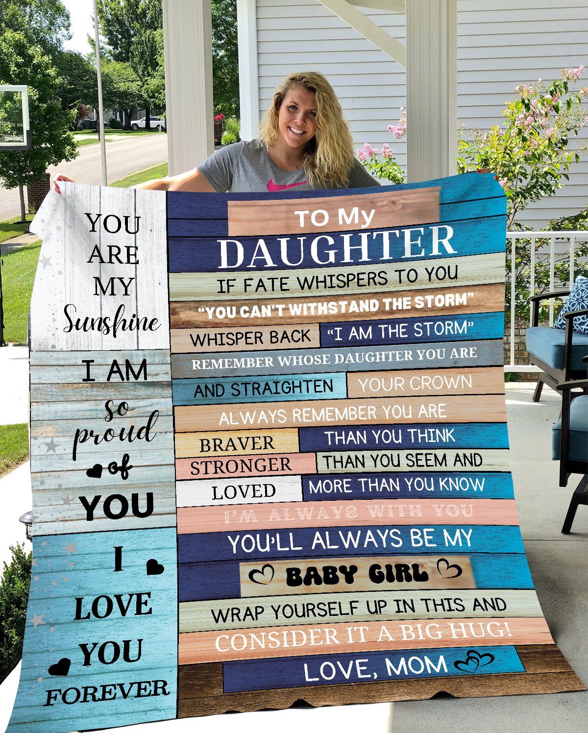 To My Daughter - Sapphire Dreams Blanket - From Mom