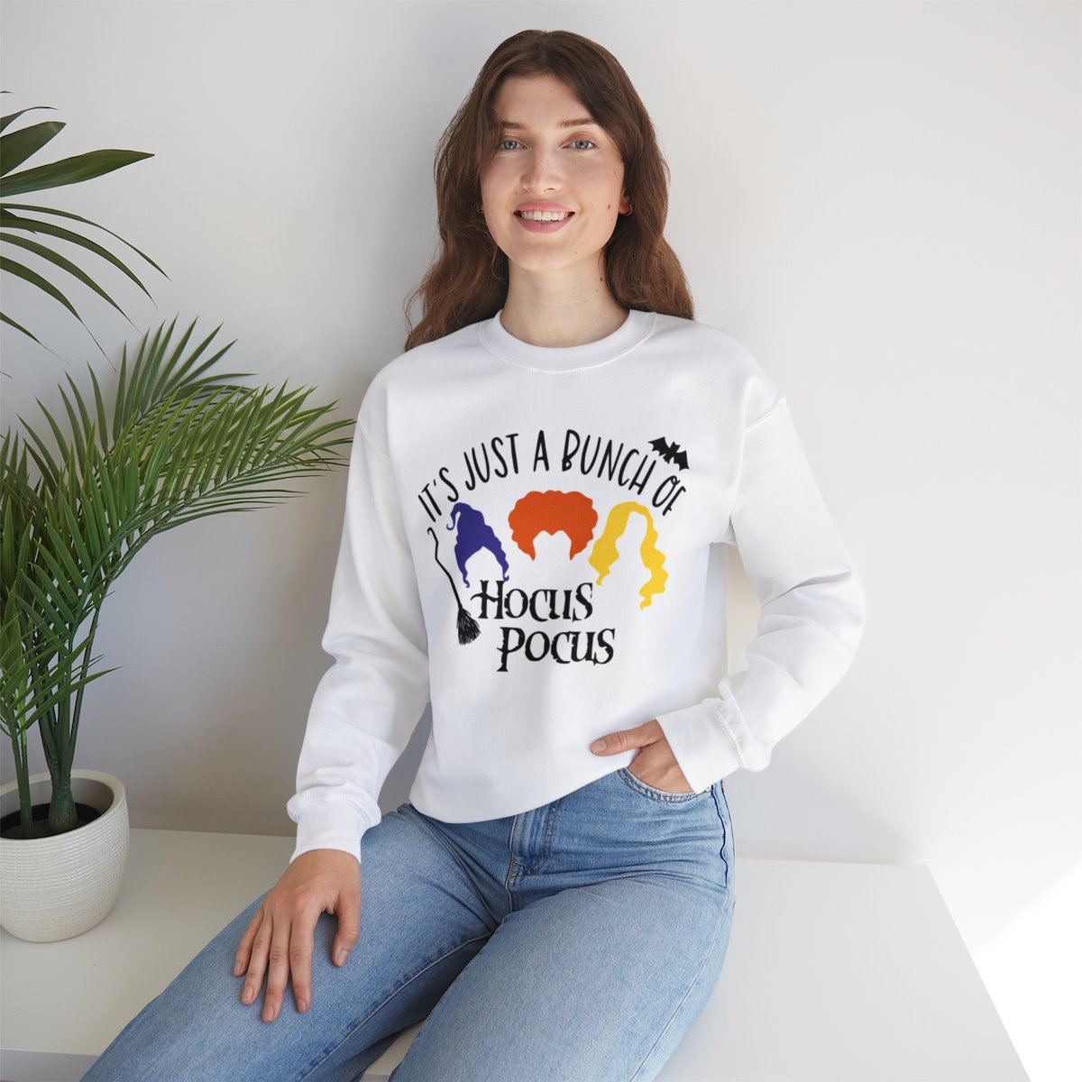 Just A Bunch of Hocus Pocus Halloween Crewneck Sweatshirt
