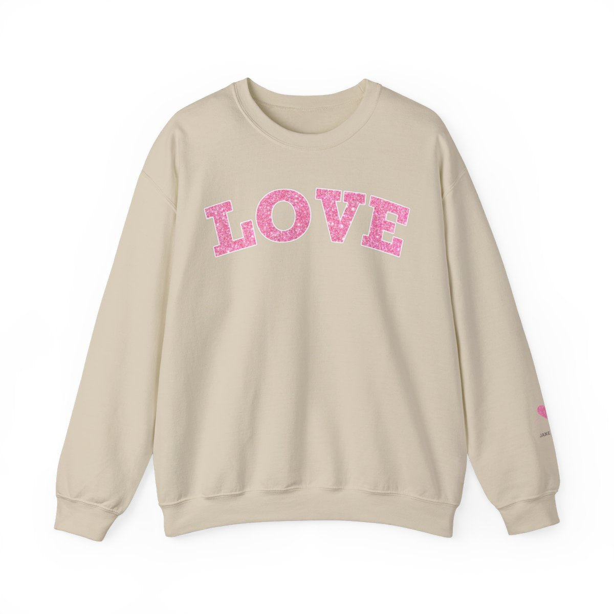 Personalized LOVE Crewneck Sweatshirt PINK