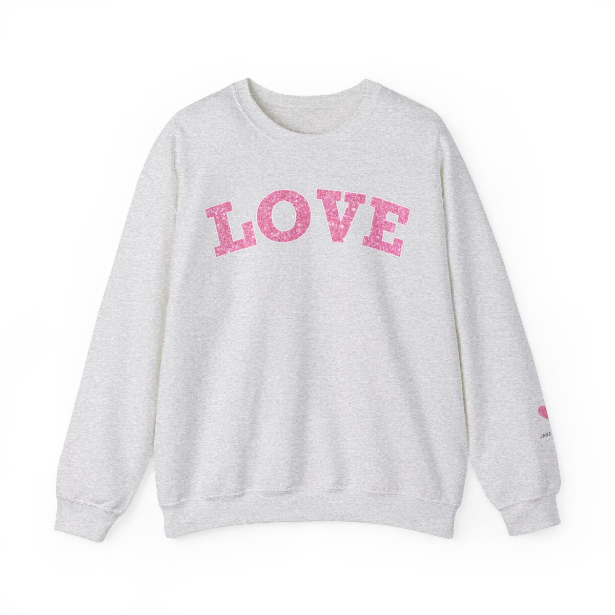 Personalized LOVE Crewneck Sweatshirt PINK