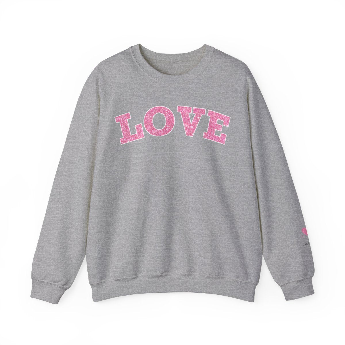 Personalized LOVE Crewneck Sweatshirt PINK