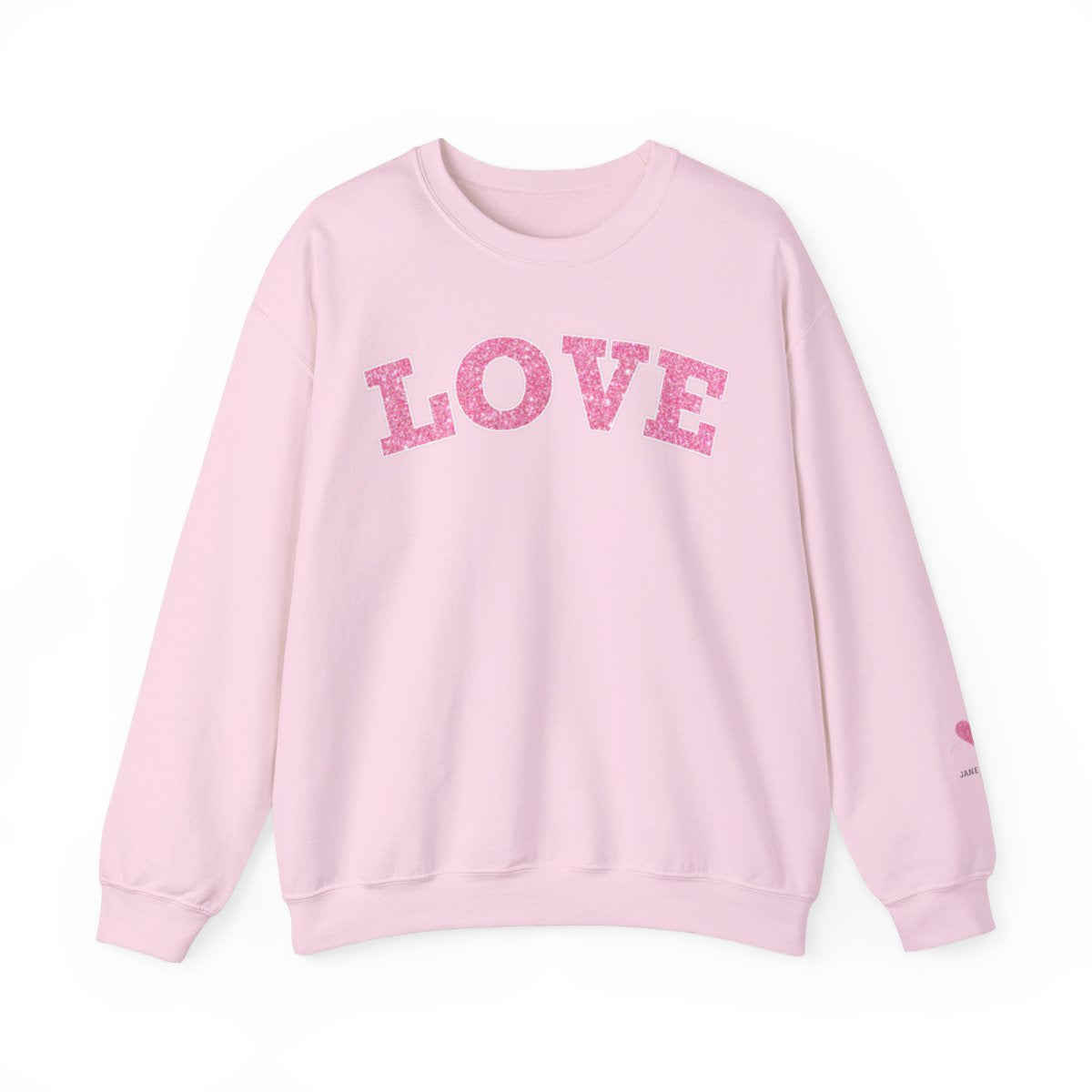 Personalized LOVE Crewneck Sweatshirt PINK