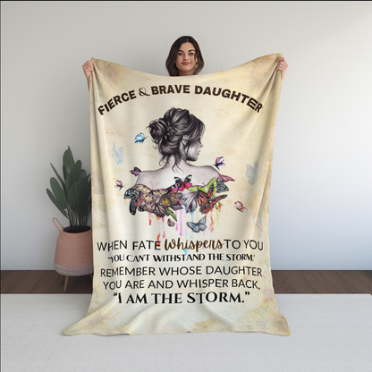 Fierce & Brave - Daughter's Customizable Blanket