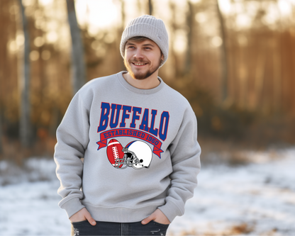 Vintage State Football Sweatshirt Collection - Buffalo