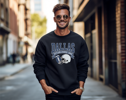 Vintage State Football Sweatshirt Collection - Dallas