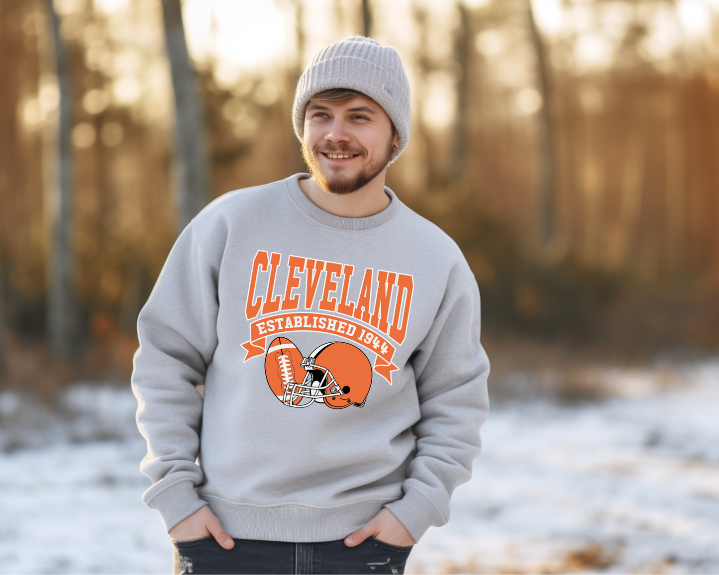 Vintage State Football Sweatshirt Collection - Cleveland