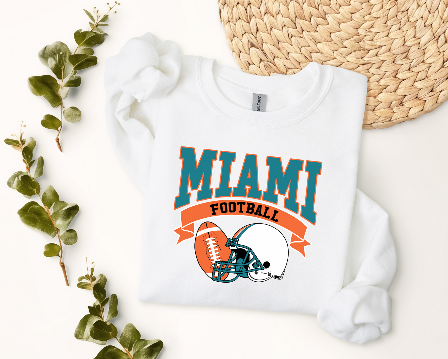 Vintage State Football Sweatshirt Collection - Miami