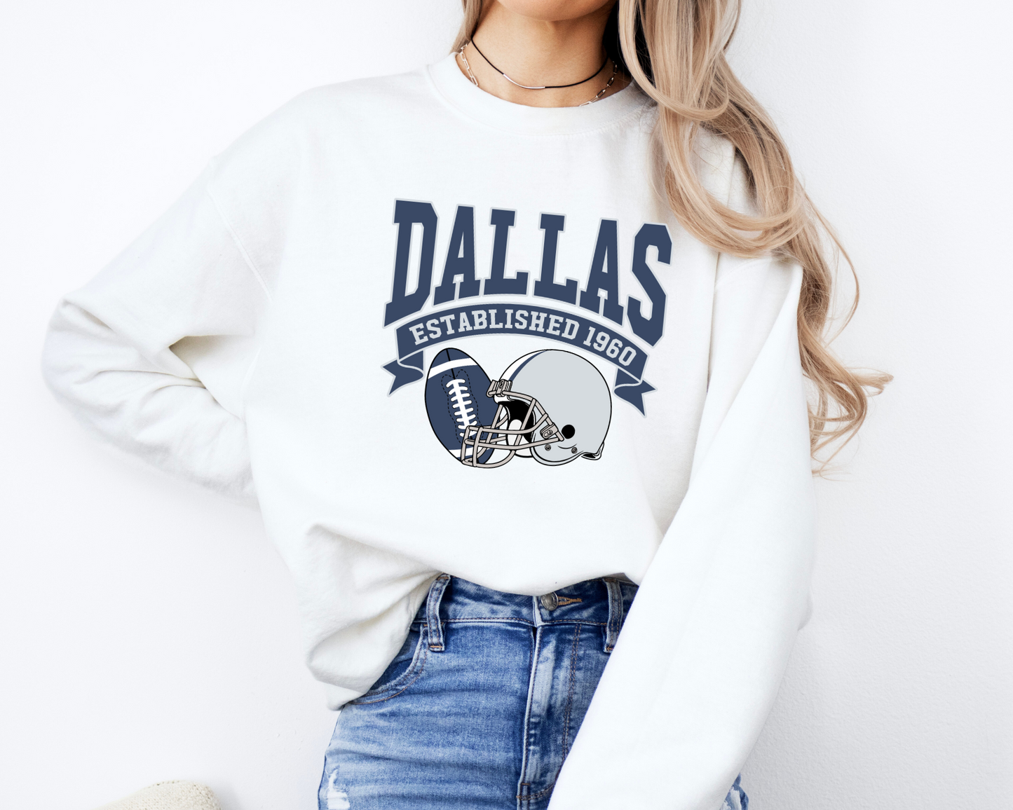 Vintage State Football Sweatshirt Collection - Dallas