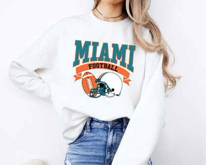 Vintage State Football Sweatshirt Collection - Miami