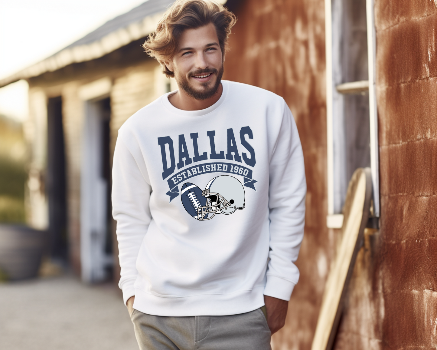 Vintage State Football Sweatshirt Collection - Dallas