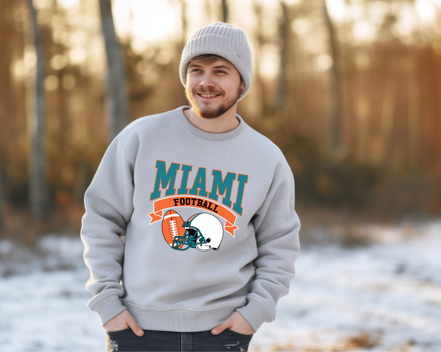 Vintage State Football Sweatshirt Collection - Miami