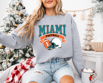 Vintage State Football Sweatshirt Collection - Miami