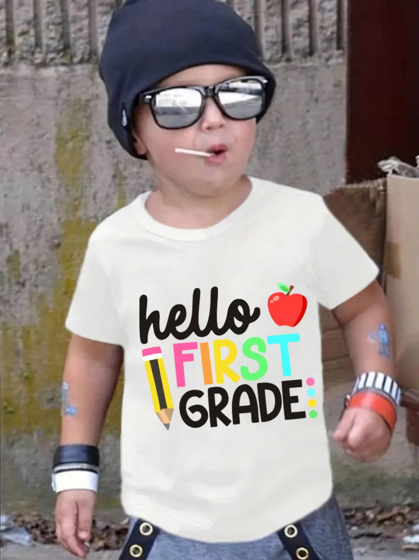 HOLA PRIMER GRADO Camiseta casual para niños