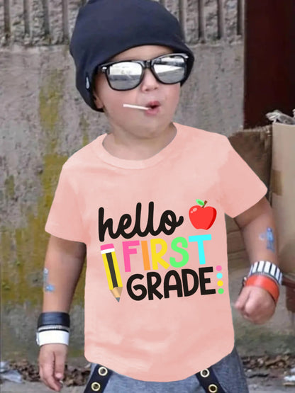 HOLA PRIMER GRADO Camiseta casual para niños