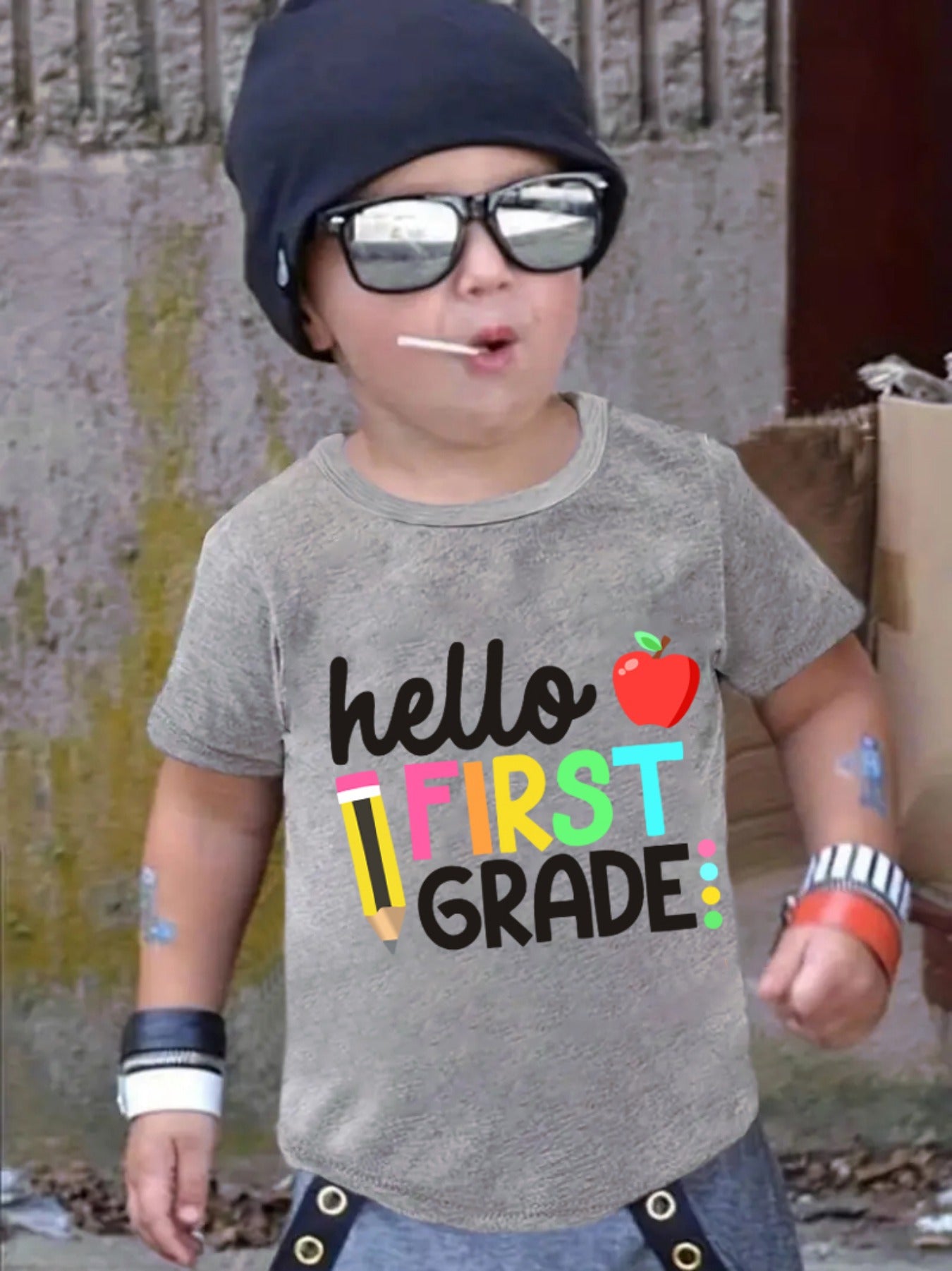 HOLA PRIMER GRADO Camiseta casual para niños