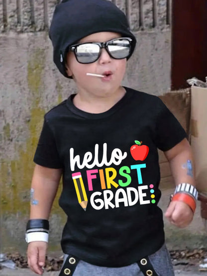 HOLA PRIMER GRADO Camiseta casual para niños