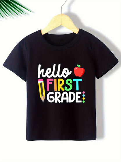 HOLA PRIMER GRADO Camiseta casual para niños