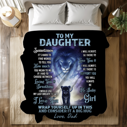 Twilight Guardian ~ Lion and Cub Plush Blanket