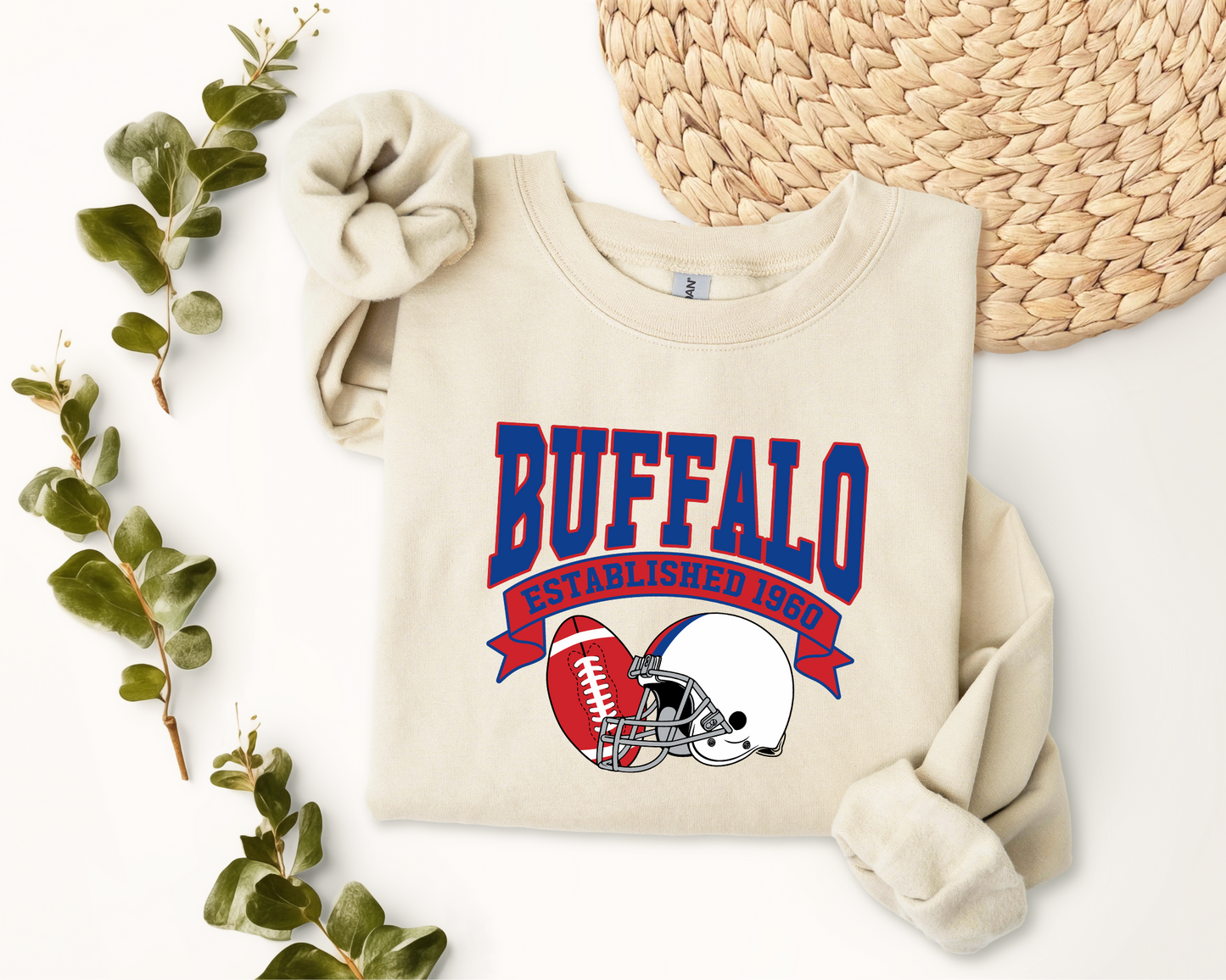 Vintage State Football Sweatshirt Collection - Buffalo