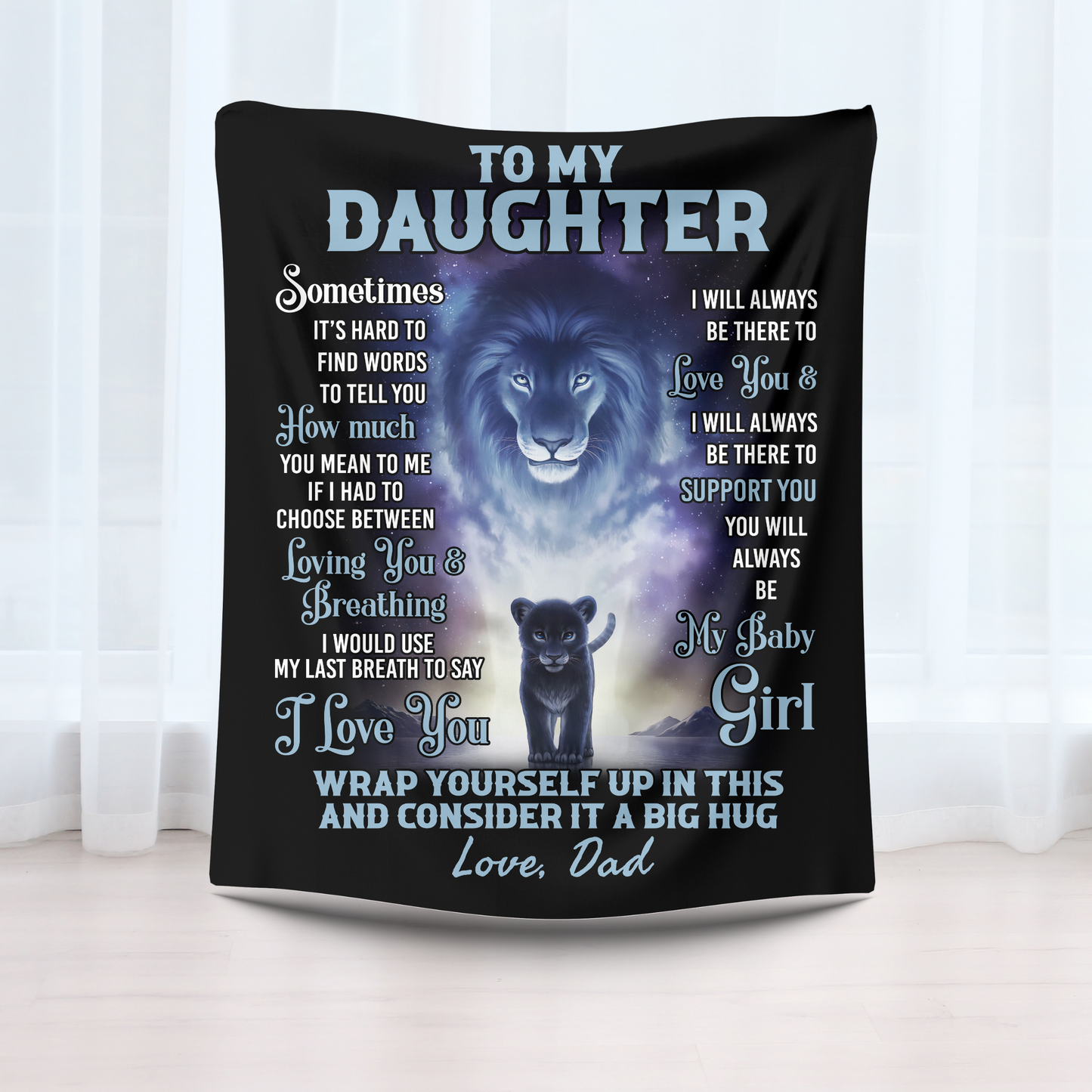 Twilight Guardian ~ Lion and Cub Plush Blanket