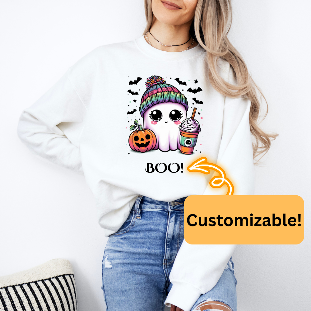 Boo! Customizable Crewneck Sweatshirt