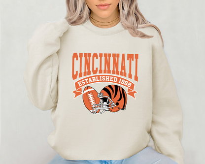 Vintage State Football Sweatshirt Collection - Cincinnati