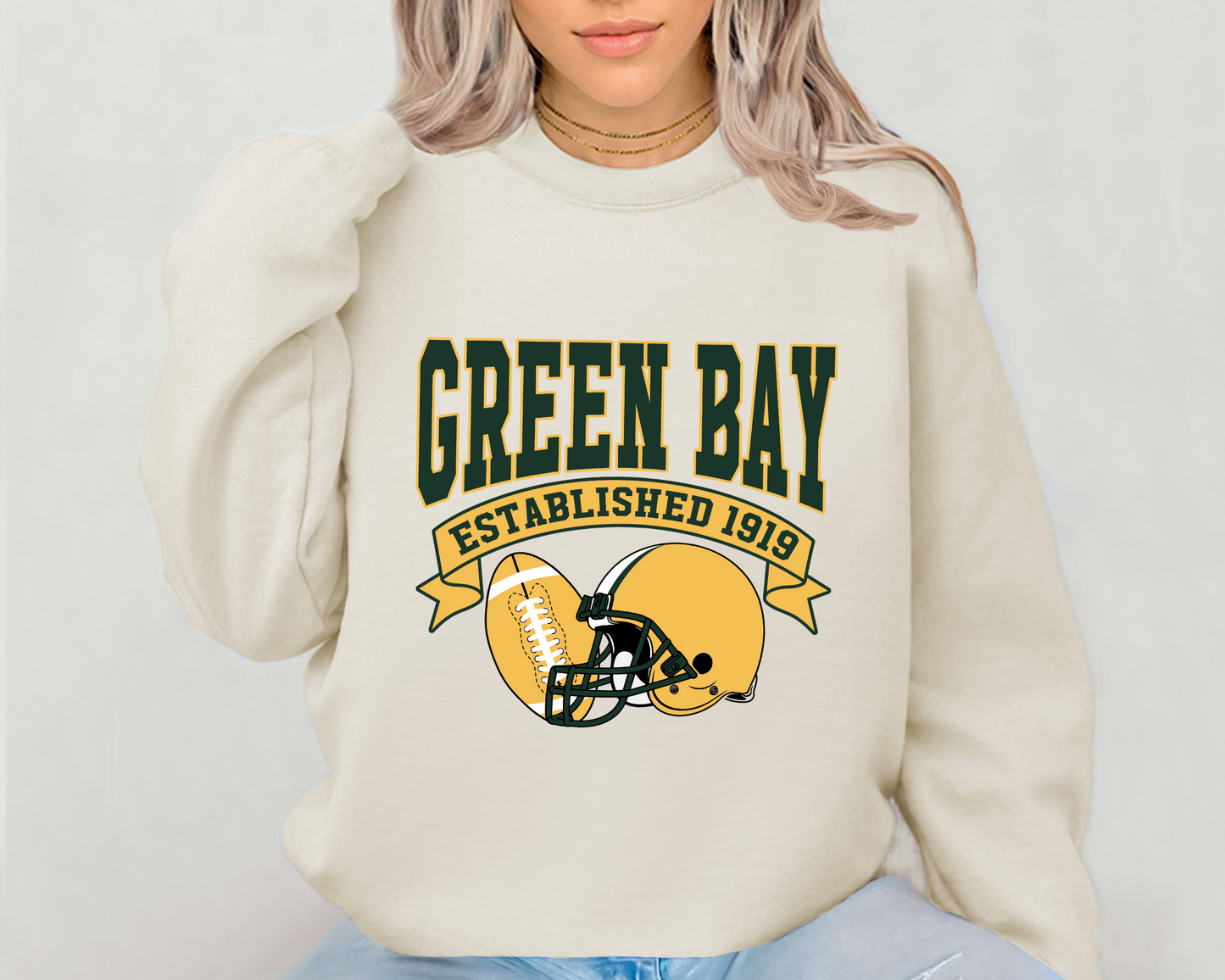 Vintage State Football Sweatshirt Collection - Green Bay