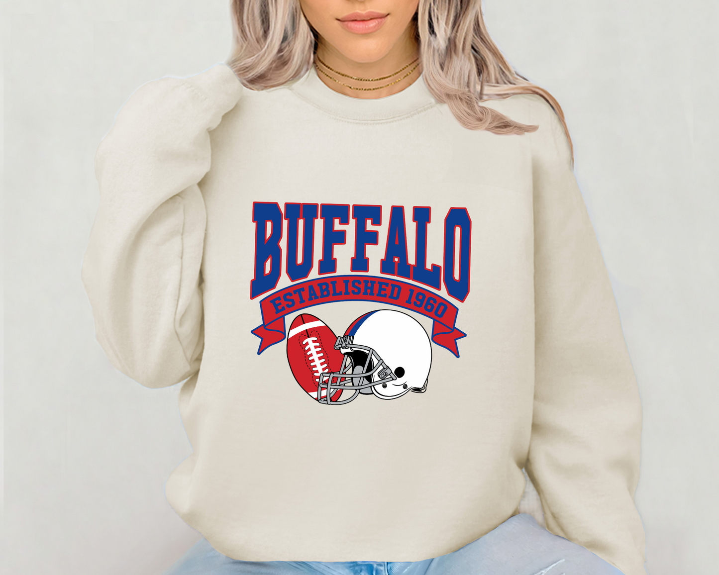 Vintage State Football Sweatshirt Collection - Buffalo