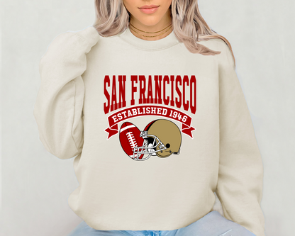 Vintage State Football Sweatshirt Collection - San Francisco